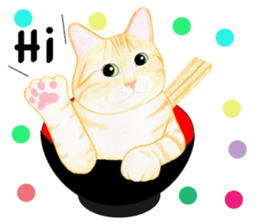 Brown tabby & White-eye sticker #3583346