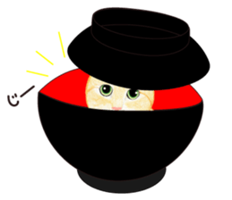 Brown tabby & White-eye sticker #3583347