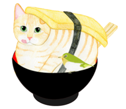 Brown tabby & White-eye sticker #3583363