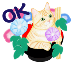 Brown tabby & White-eye sticker #3583367