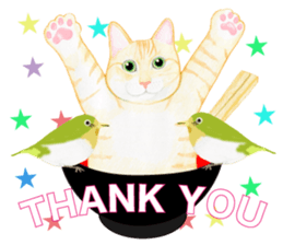 Brown tabby & White-eye sticker #3583372