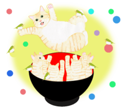 Brown tabby & White-eye sticker #3583373