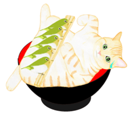 Brown tabby & White-eye sticker #3583377