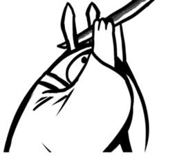 Samurai rabbit 1 sticker #3585875