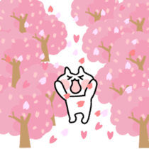 Hanami cat sticker #3586349