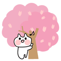 Hanami cat sticker #3586353