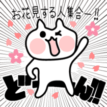 Hanami cat sticker #3586356