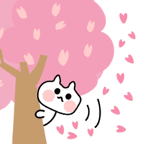 Hanami cat sticker #3586375
