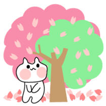 Hanami cat sticker #3586383
