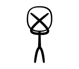 sticker of stick man sticker #3586687