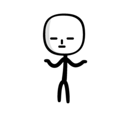 sticker of stick man sticker #3586693