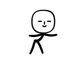 sticker of stick man sticker #3586705