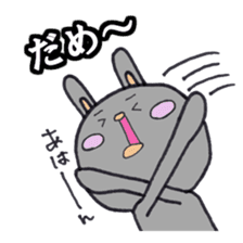 Gray rabbit business contact sticker #3586829