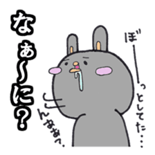 Gray rabbit business contact sticker #3586833