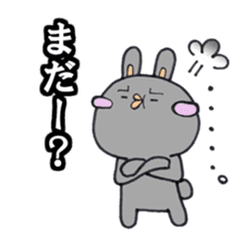 Gray rabbit business contact sticker #3586840