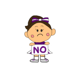 Cheerleader Sticker Purple uniform sticker #3587387