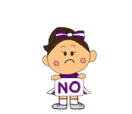 Cheerleader Sticker Purple uniform sticker #3587387