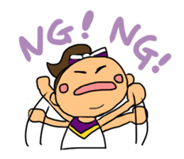 Cheerleader Sticker Purple uniform sticker #3587389