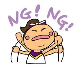 Cheerleader Sticker Purple uniform sticker #3587389