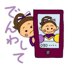 Cheerleader Sticker Purple uniform sticker #3587391