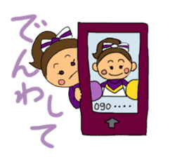 Cheerleader Sticker Purple uniform sticker #3587391