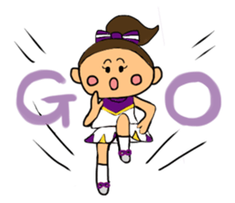 Cheerleader Sticker Purple uniform sticker #3587394