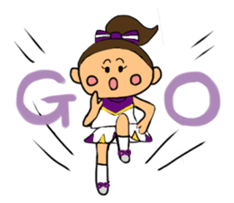 Cheerleader Sticker Purple uniform sticker #3587394