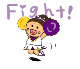 Cheerleader Sticker Purple uniform sticker #3587395