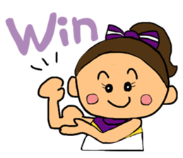 Cheerleader Sticker Purple uniform sticker #3587396