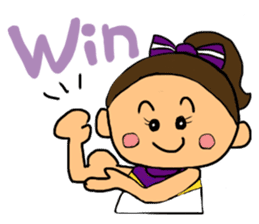 Cheerleader Sticker Purple uniform sticker #3587396
