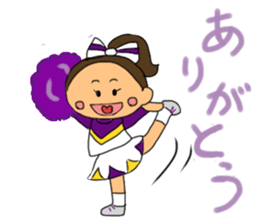 Cheerleader Sticker Purple uniform sticker #3587397
