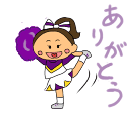Cheerleader Sticker Purple uniform sticker #3587397