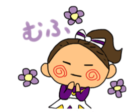 Cheerleader Sticker Purple uniform sticker #3587400