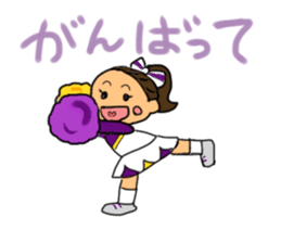 Cheerleader Sticker Purple uniform sticker #3587402