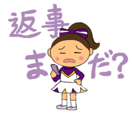 Cheerleader Sticker Purple uniform sticker #3587403