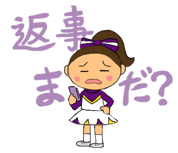 Cheerleader Sticker Purple uniform sticker #3587403