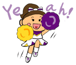 Cheerleader Sticker Purple uniform sticker #3587405