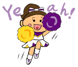 Cheerleader Sticker Purple uniform sticker #3587405