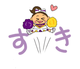 Cheerleader Sticker Purple uniform sticker #3587406