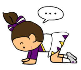 Cheerleader Sticker Purple uniform sticker #3587408