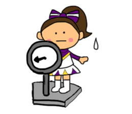 Cheerleader Sticker Purple uniform sticker #3587410