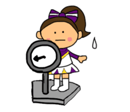Cheerleader Sticker Purple uniform sticker #3587410
