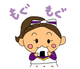 Cheerleader Sticker Purple uniform sticker #3587413