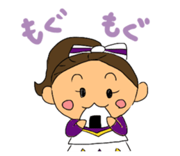 Cheerleader Sticker Purple uniform sticker #3587413