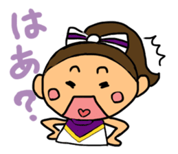 Cheerleader Sticker Purple uniform sticker #3587414
