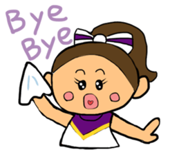 Cheerleader Sticker Purple uniform sticker #3587416