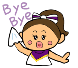 Cheerleader Sticker Purple uniform sticker #3587416