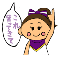 Cheerleader Sticker Purple uniform sticker #3587418