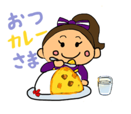 Cheerleader Sticker Purple uniform sticker #3587419