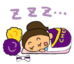 Cheerleader Sticker Purple uniform sticker #3587425